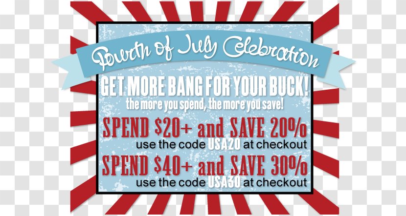 Line Party Brand - Signage - 4th Of July Sale Transparent PNG