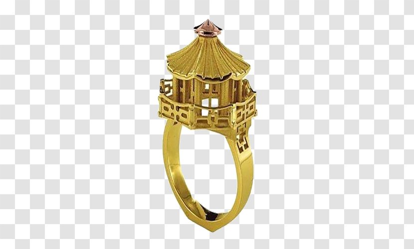 Ring Architecture Jewellery Gemstone Diamond - Architect - Golden Pavilion Transparent PNG