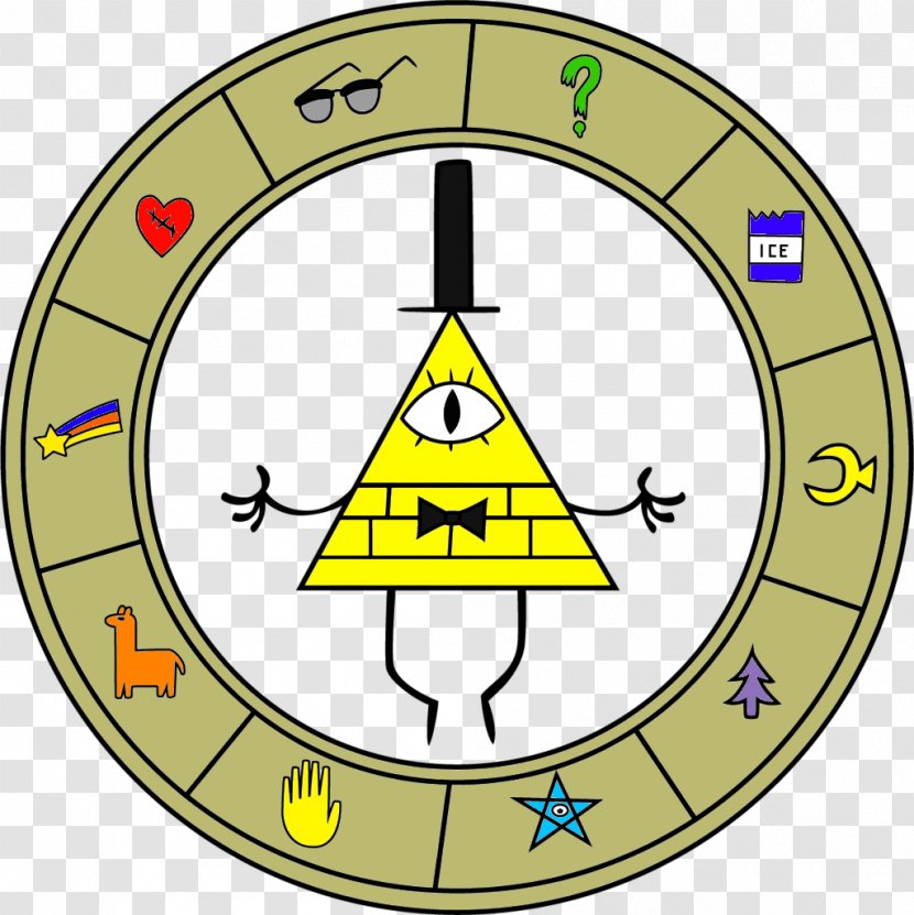 Bill Cipher Dipper Pines Mabel Disk - Wall Clock Transparent PNG