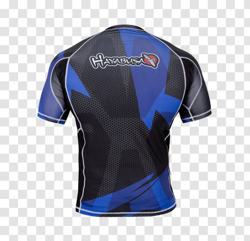 Rash Guard Blue Black T-shirt Clothing - Active Shirt Transparent PNG