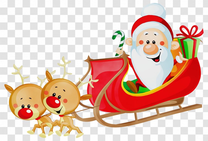 Santa Claus Clip Art Sled Openclipart - Christmas Elf - Santas Slay Transparent PNG