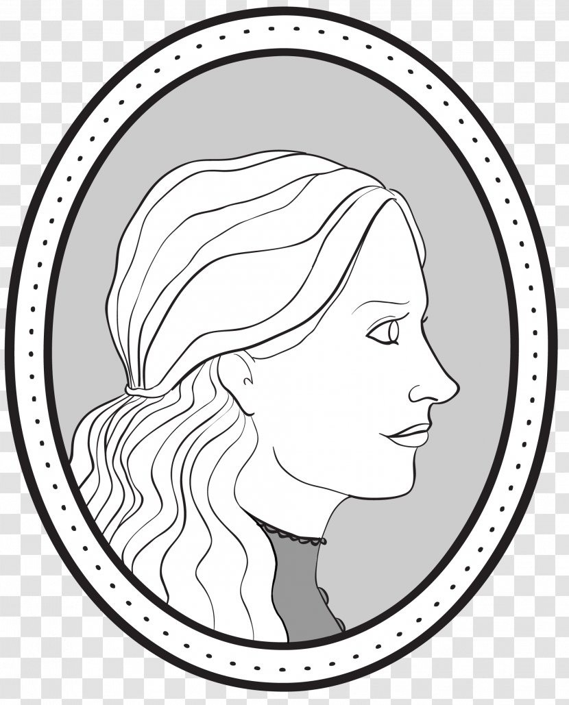 Drawing Line Art White Clip - Face - Circle Transparent PNG