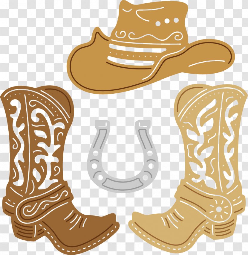 Die Cutting Cheery Lynn Designs Cowboy Paper - Western - Horseshoe Transparent PNG