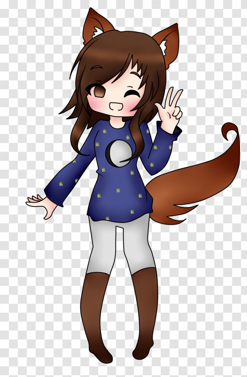 Minecraft Brown Hair Skin - Frame - Fox Papercraft Transparent PNG