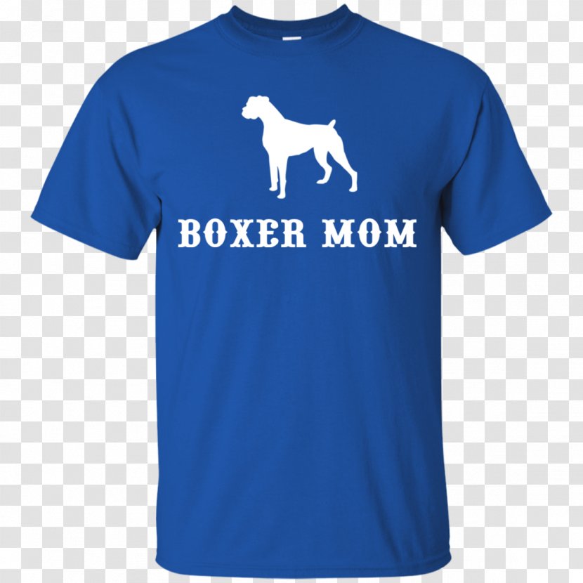T-shirt Hoodie Sleeve Dress Shirt - Electric Blue - Boxer Dog Transparent PNG
