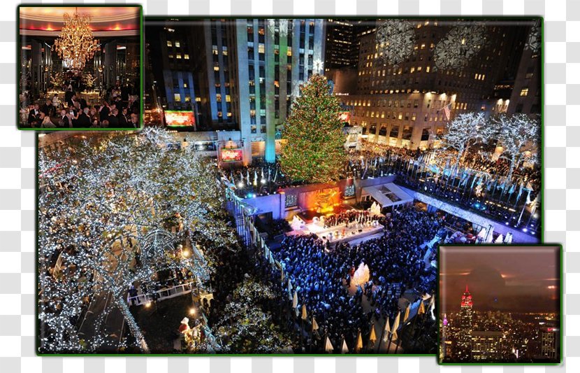 Rockefeller Center Tree Bryant Park Plaza Christmas Day - Festival Transparent PNG