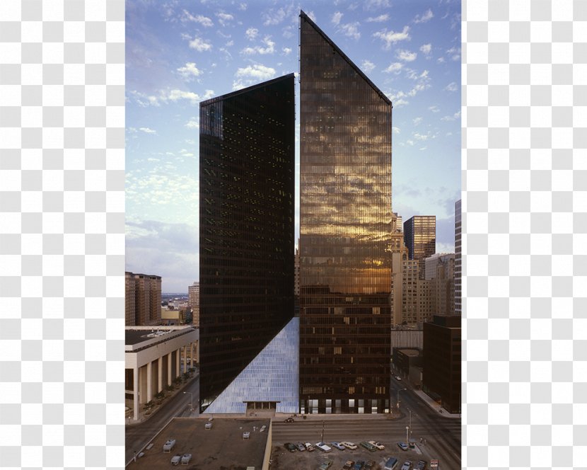 Pennzoil Place Bank Of America Center Architecture Building - Downtown Houston - Plaza Transparent PNG