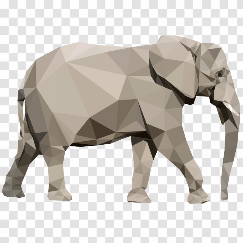 African Elephant Desktop Wallpaper Clip Art - Mammal - Origami Transparent PNG