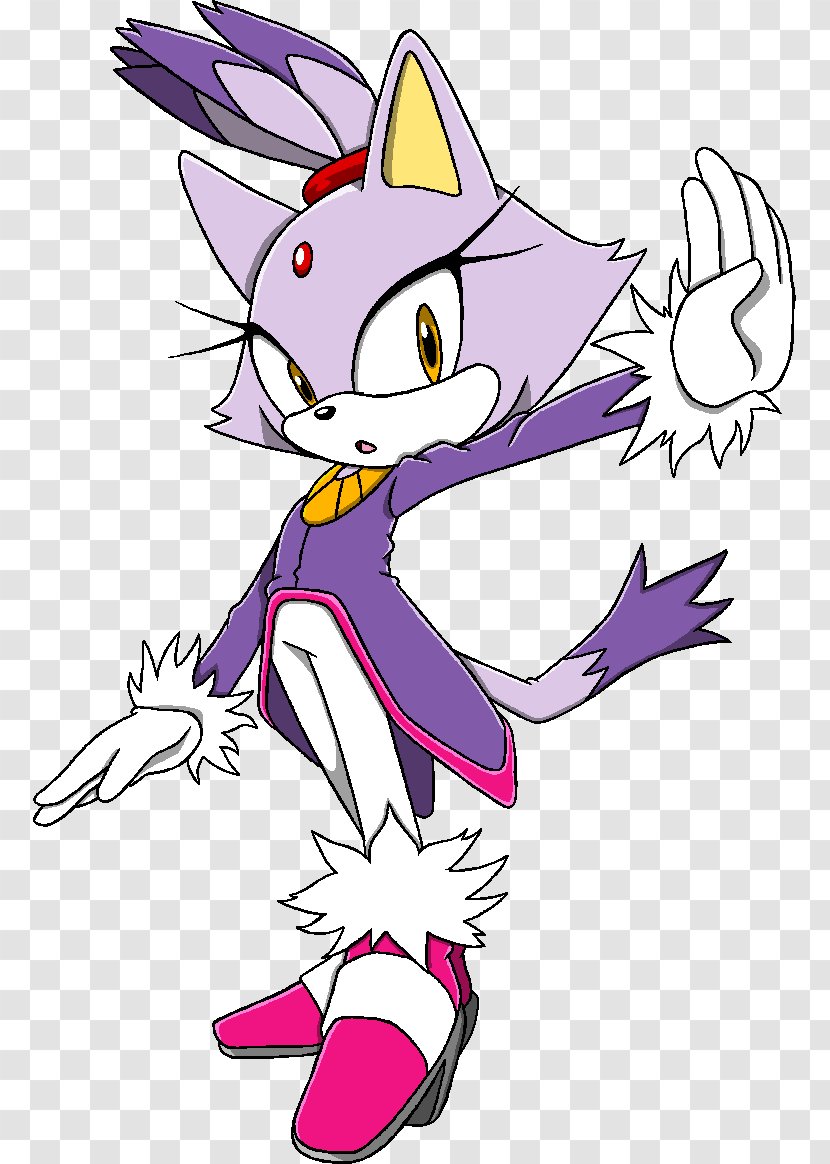 Sonic Rush The Hedgehog Blaze Cat Nellie Brie - Purple Transparent PNG