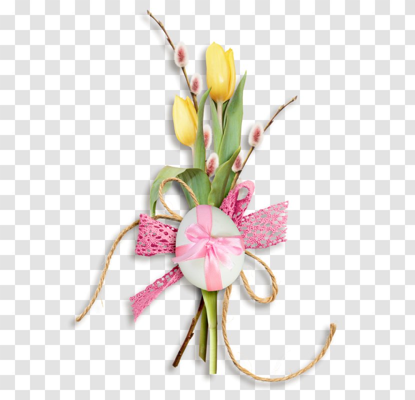 Easter Bunny Egg Paschal Greeting Floral Design Transparent PNG