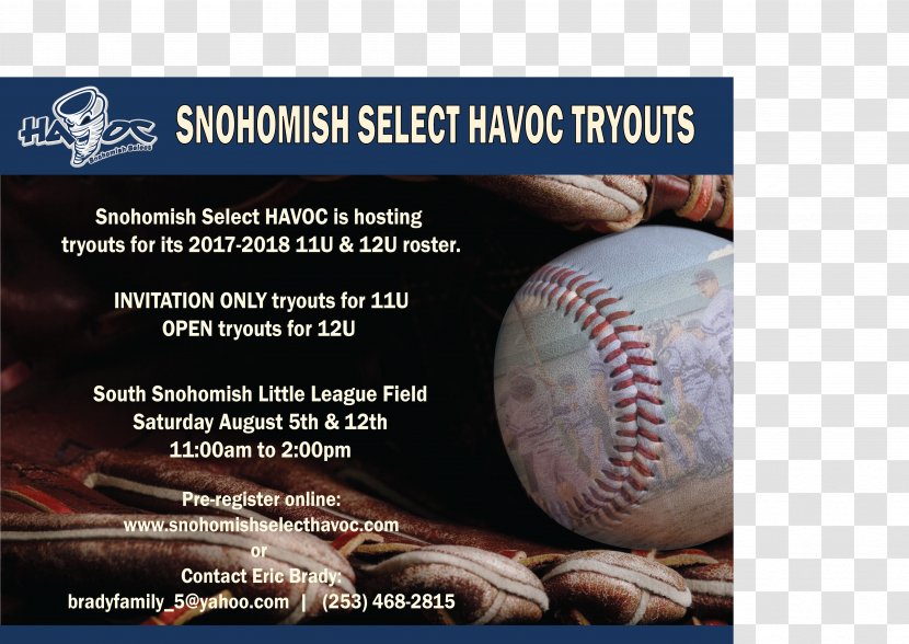 Snohomish Baseball July - Annual Sports Flyer Transparent PNG