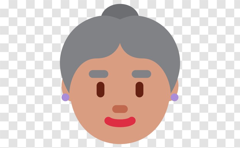 Emoji Emoticon Old Age Smiley - Pink - Grandma Transparent PNG