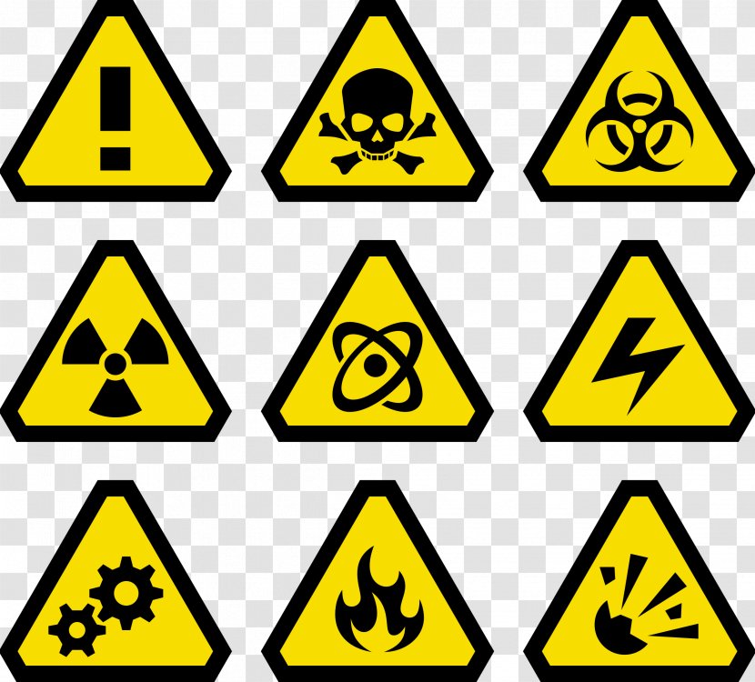 Warning Sign Hazard Clip Art - Symmetry - High Voltage Transparent PNG