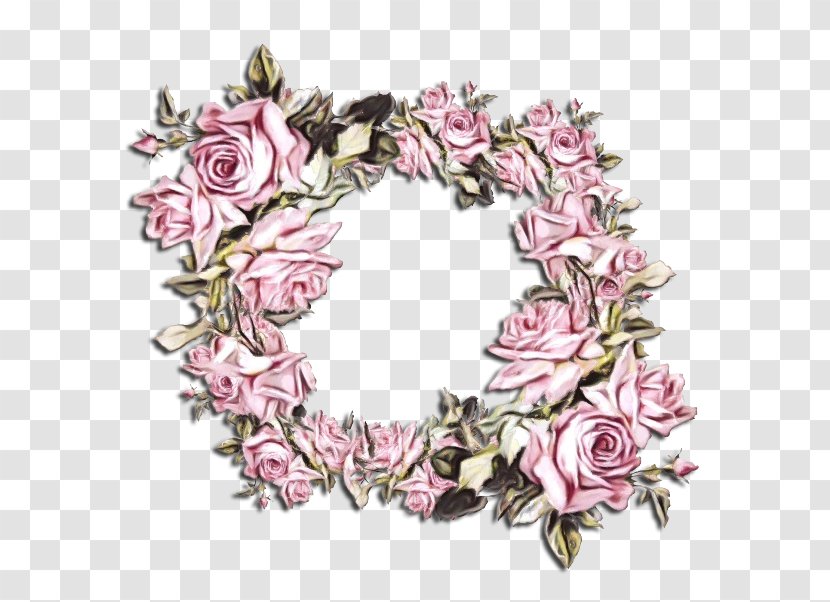 Floral Design Garden Roses Flower Wreath - Vintage - Fashion Accessory Transparent PNG