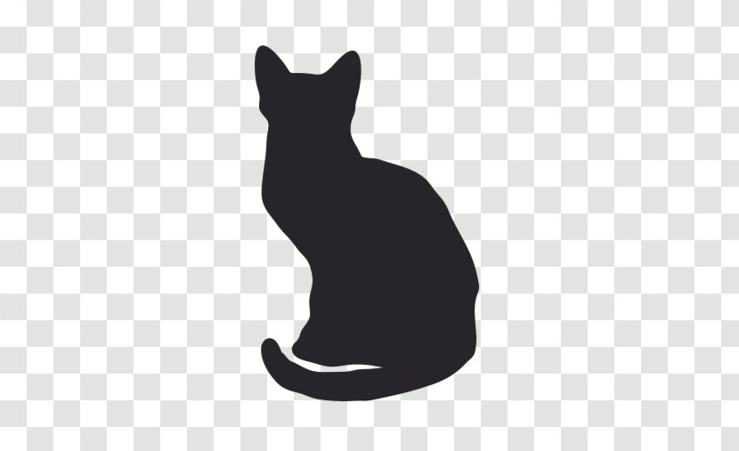 Whiskers Black Cat Silhouette Image - British Shorthair Transparent PNG