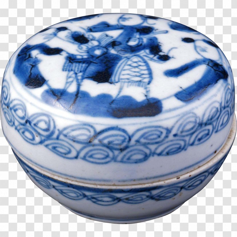 Blue And White Pottery Cobalt Ceramic Porcelain - Bowl Transparent PNG