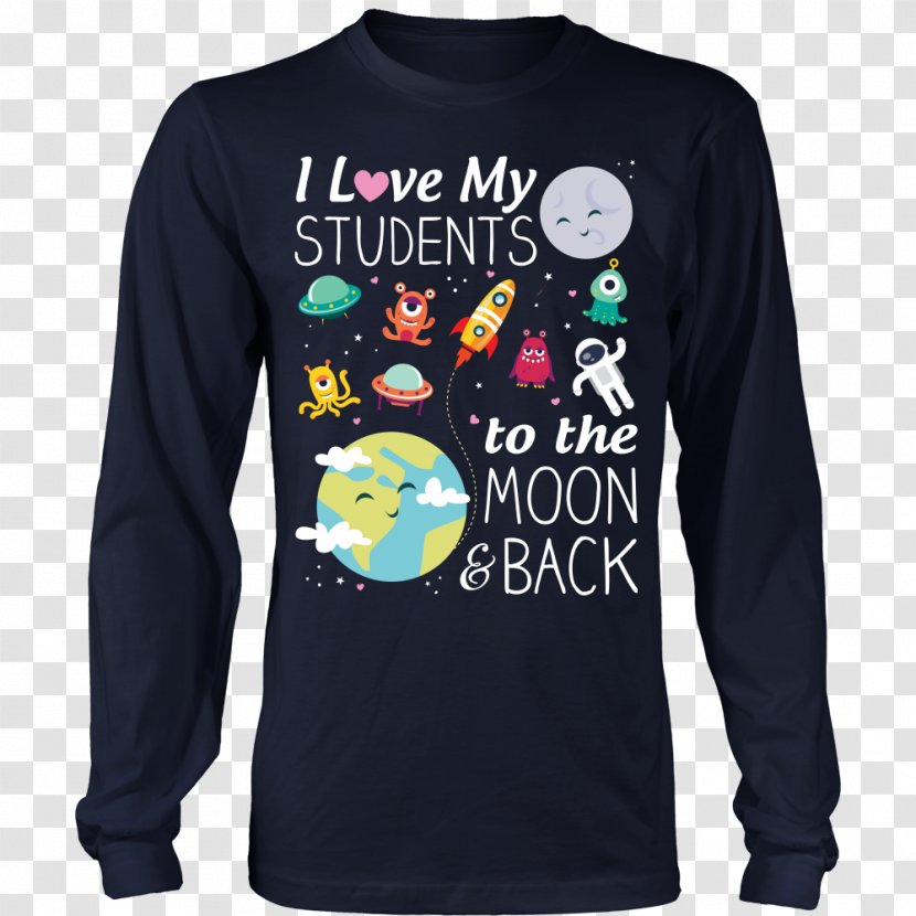 Long-sleeved T-shirt Hoodie - Unisex - To The Moon And Back Transparent PNG