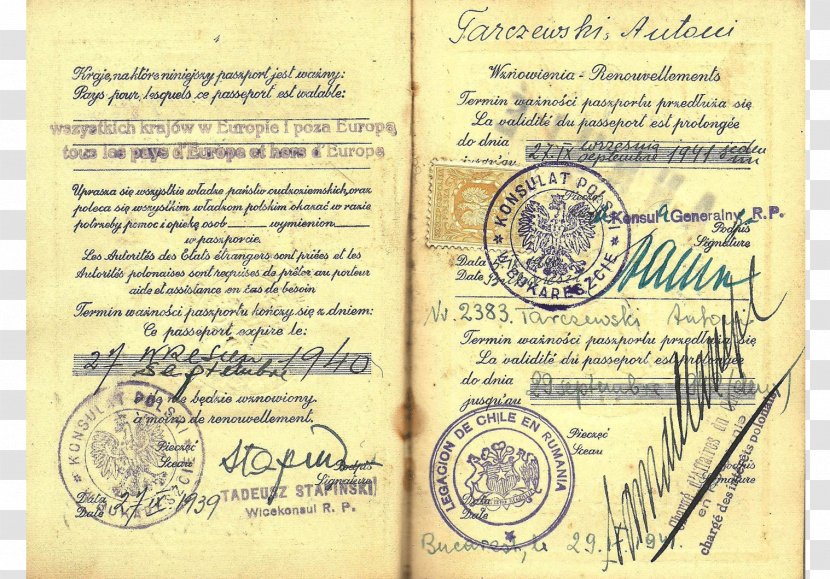 Identity Document German Passport Polish Stamp Transparent PNG