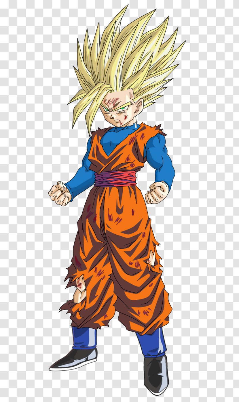 Gohan Goten Trunks Dragon Ball Online Goku - Watercolor Transparent PNG