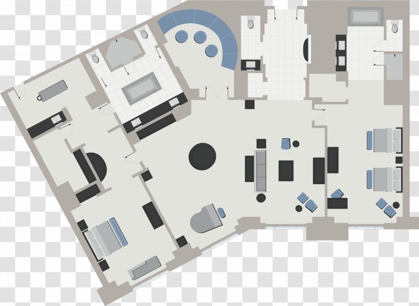 The Palazzo Floor Plan Vdara Hotel & Spa Suite Penthouse Apartment - Bedroom - House Transparent PNG