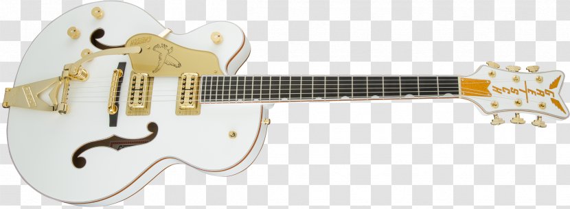 Electric Guitar Gretsch White Falcon G6136T Electromatic Transparent PNG