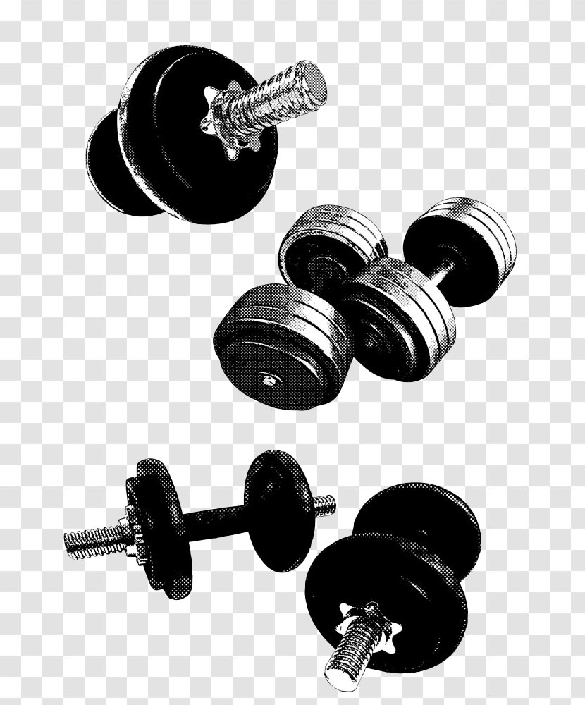 Exercise Equipment Dumbbell Stock Photography Physical Clip Art - Black Fitness Transparent PNG