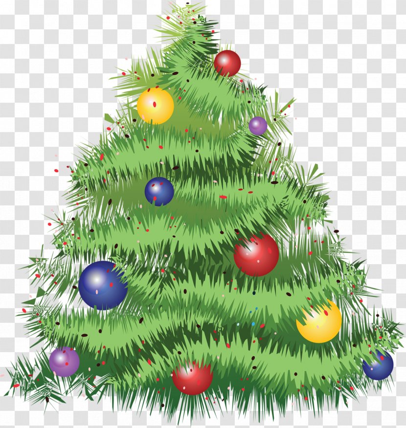 Christmas Tree Decoration Clip Art - Conifer Transparent PNG