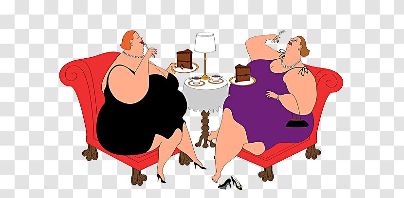 Stock Photography Illustration - Public Relations - Cake Together Two Women Transparent PNG