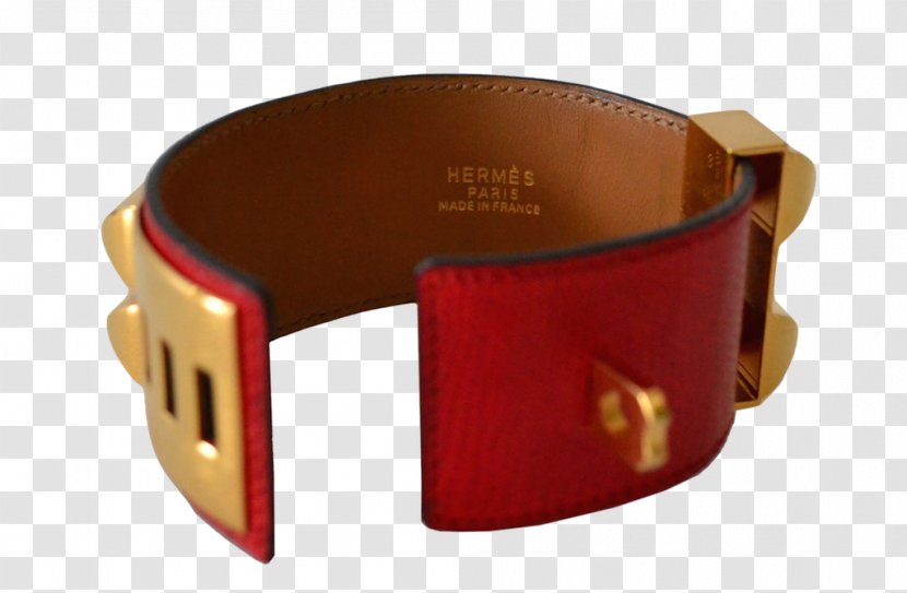 Dog Collar Belt Lézard Rouge Braise - Hermes Bracelet Transparent PNG
