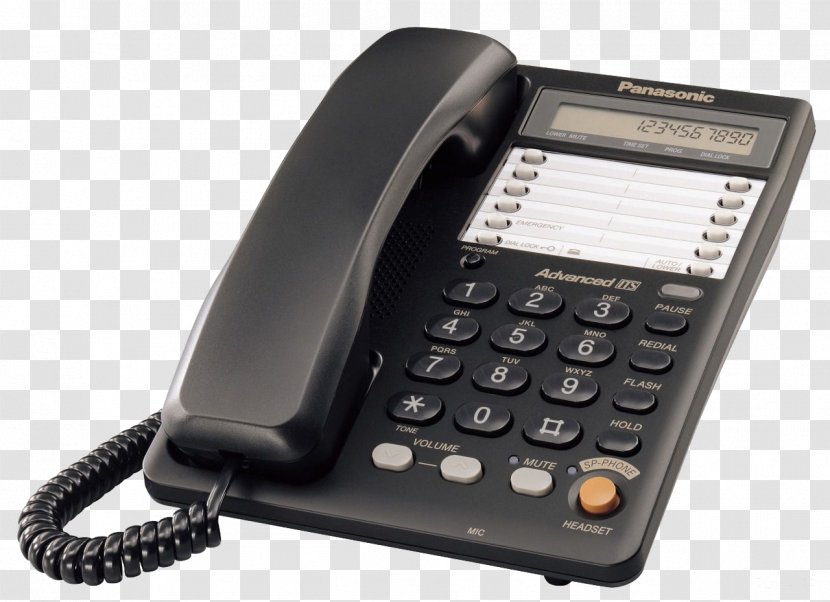 Telephone Panasonic Home & Business Phones Speakerphone Display Device - Headset - Phone Transparent PNG