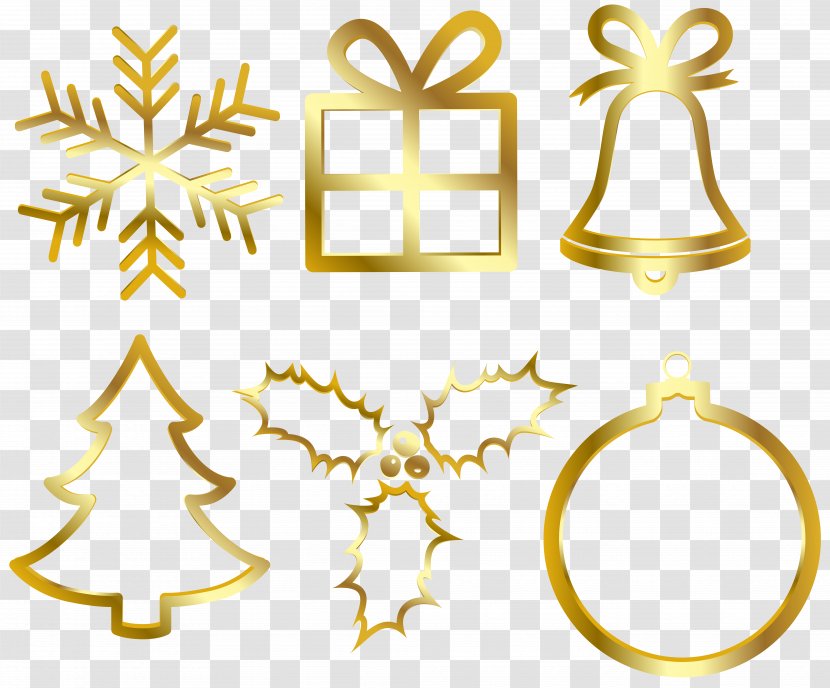 Christmas Chemical Element Clip Art - Yellow - Gold Elements Image Transparent PNG