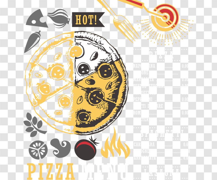 Pizza Graphic Design Menu - Vector Transparent PNG