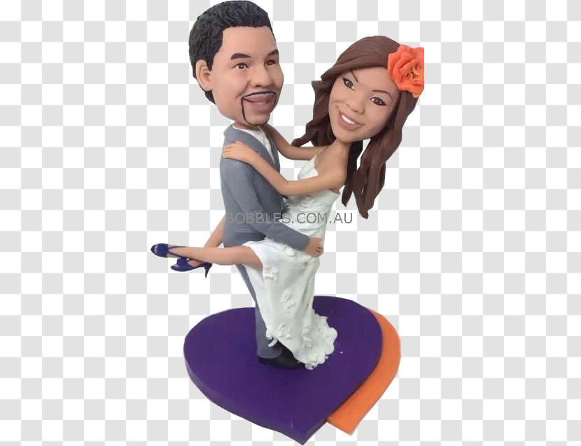 Bobblehead Wedding Cake Bridegroom - Figurine Transparent PNG