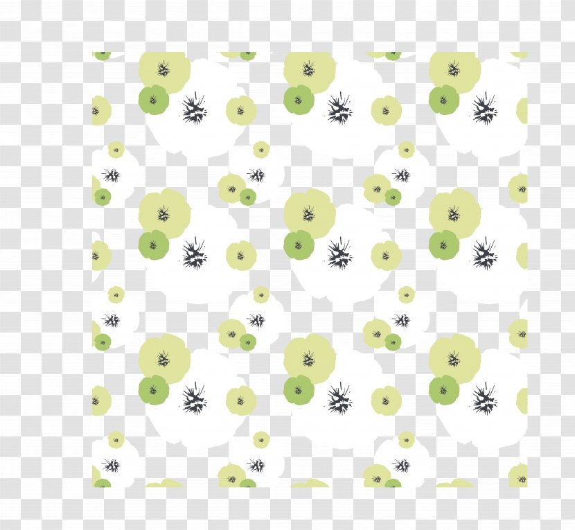 Material Pattern - Green - Fresh Floral Wallpaper Shading Vector Transparent PNG