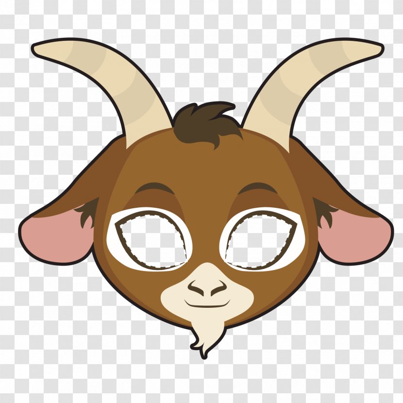 Goat Euclidean Vector Illustration - Mask Transparent PNG