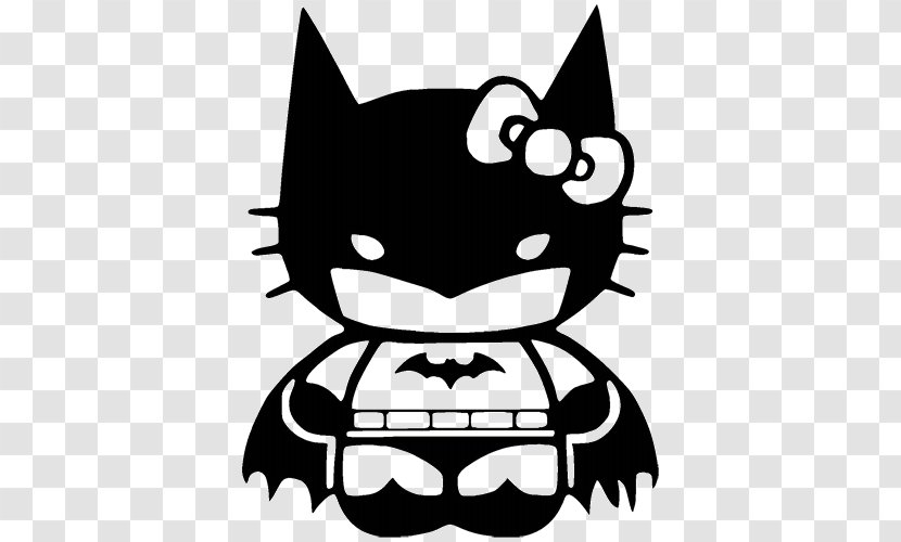 Batman Batgirl Hello Kitty Decal Robin - Visual Arts - Halloween Pumpkin Bat Transparent PNG