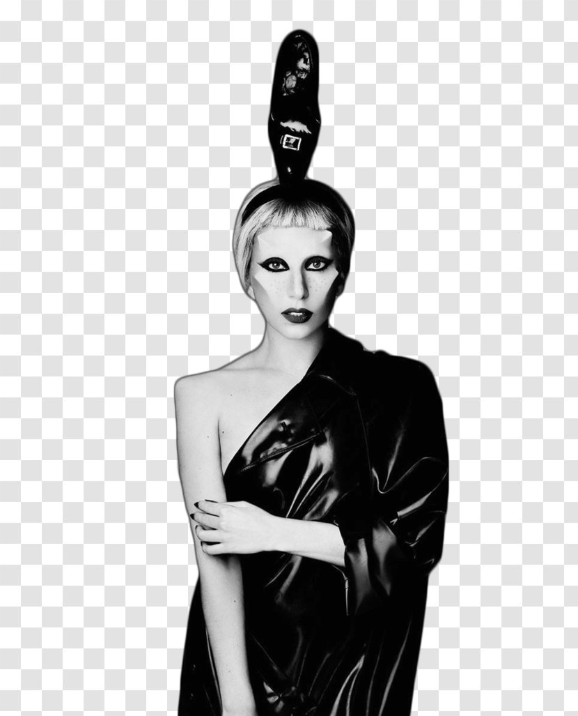 Lady Gaga Photo Shoot Black And White Photography Born This Way - Silhouette - Magazine Transparent PNG