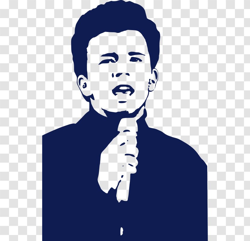 Rick Astley Rickrolling Never Gonna Give You Up Clip Art - Facial Expression - Vector Poster Template Transparent PNG