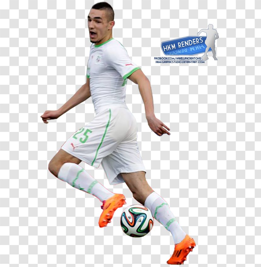 Nabil Bentaleb Algeria Football Player Sport - Sportswear - Fekir Transparent PNG