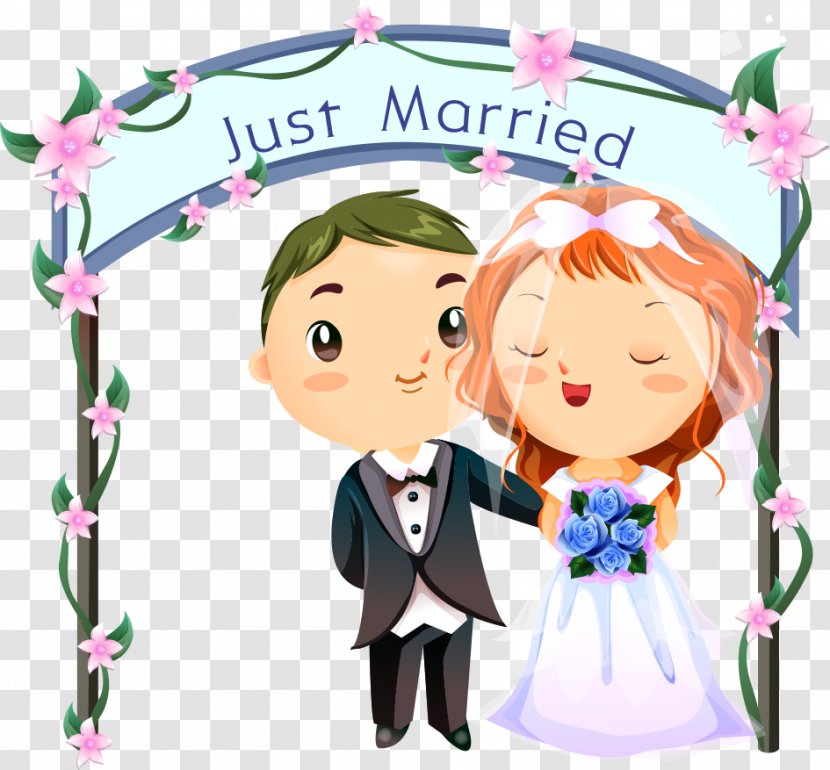 Marriage Couple Echtpaar Wedding Love - Flower - Married Vector Transparent PNG
