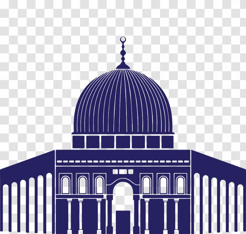 Dome Of The Rock State Palestine Drawing Illustration - Synagogue - Silhouette Palace Transparent PNG