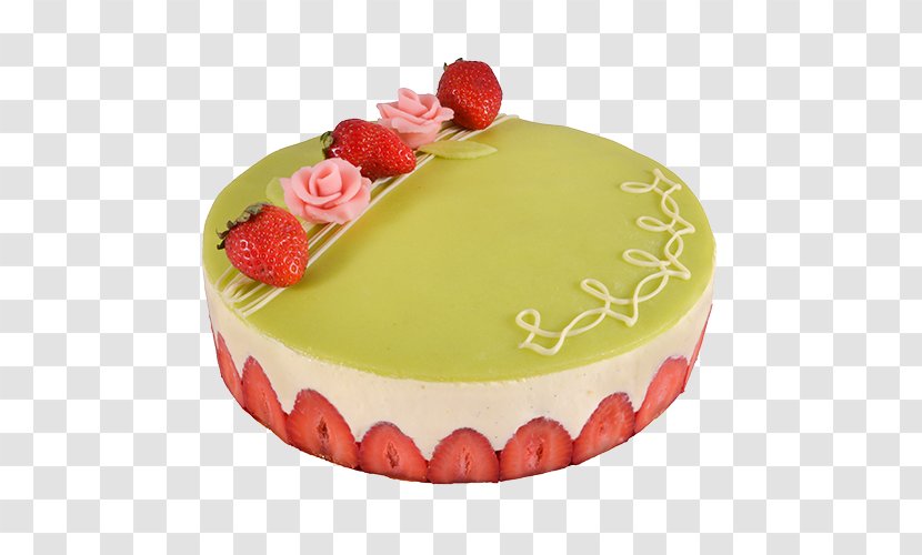 Strawberry Cheesecake Torte Mousse Bavarian Cream - Petit Four Transparent PNG