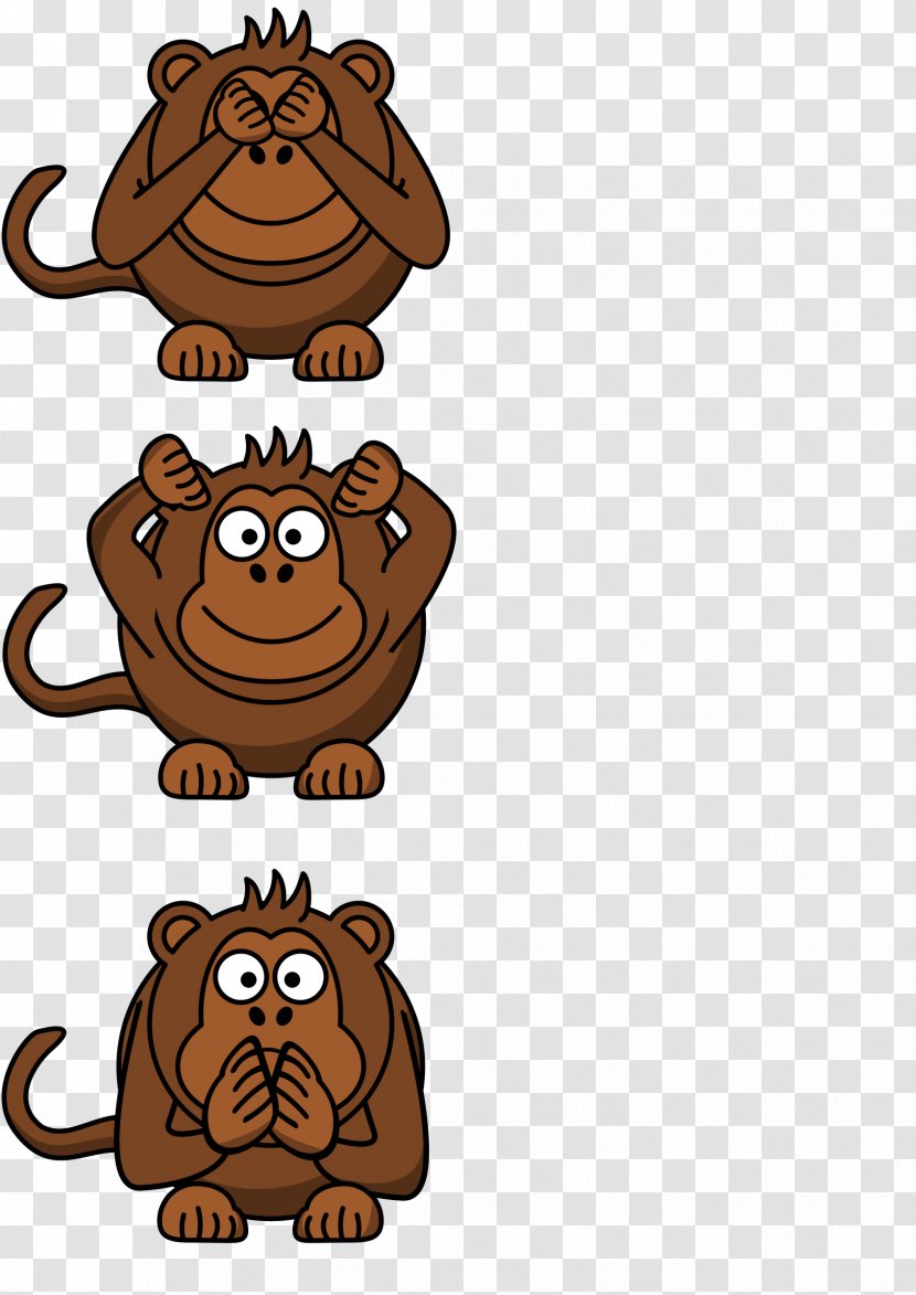 T-shirt Spreadshirt Three Wise Monkeys Good - Bear - Monkey Transparent PNG