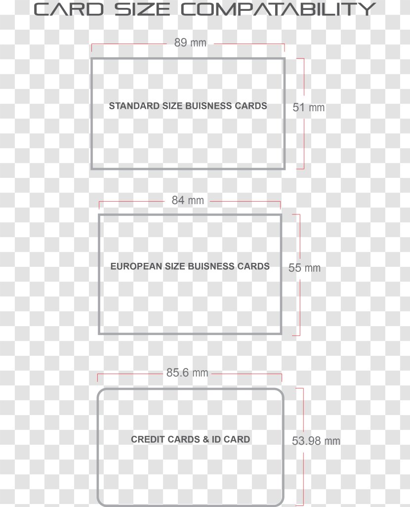 Business Cards Credit Card Document Standard Paper Size Europe - Identity - Visiting Tempalates Transparent PNG