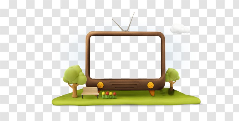 Cartoon Television Download Illustration - Green - TV Transparent PNG