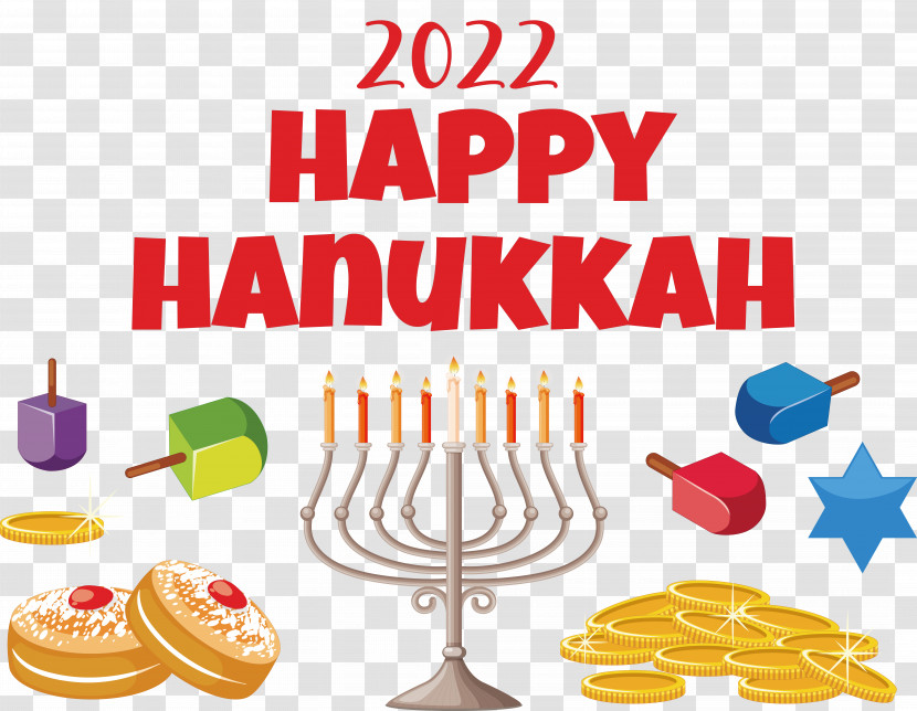 Happy Hanukkah Lighting Dreidel Sufganiyot Transparent PNG