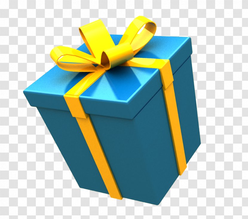 Blue Gift Box Icon Transparent PNG