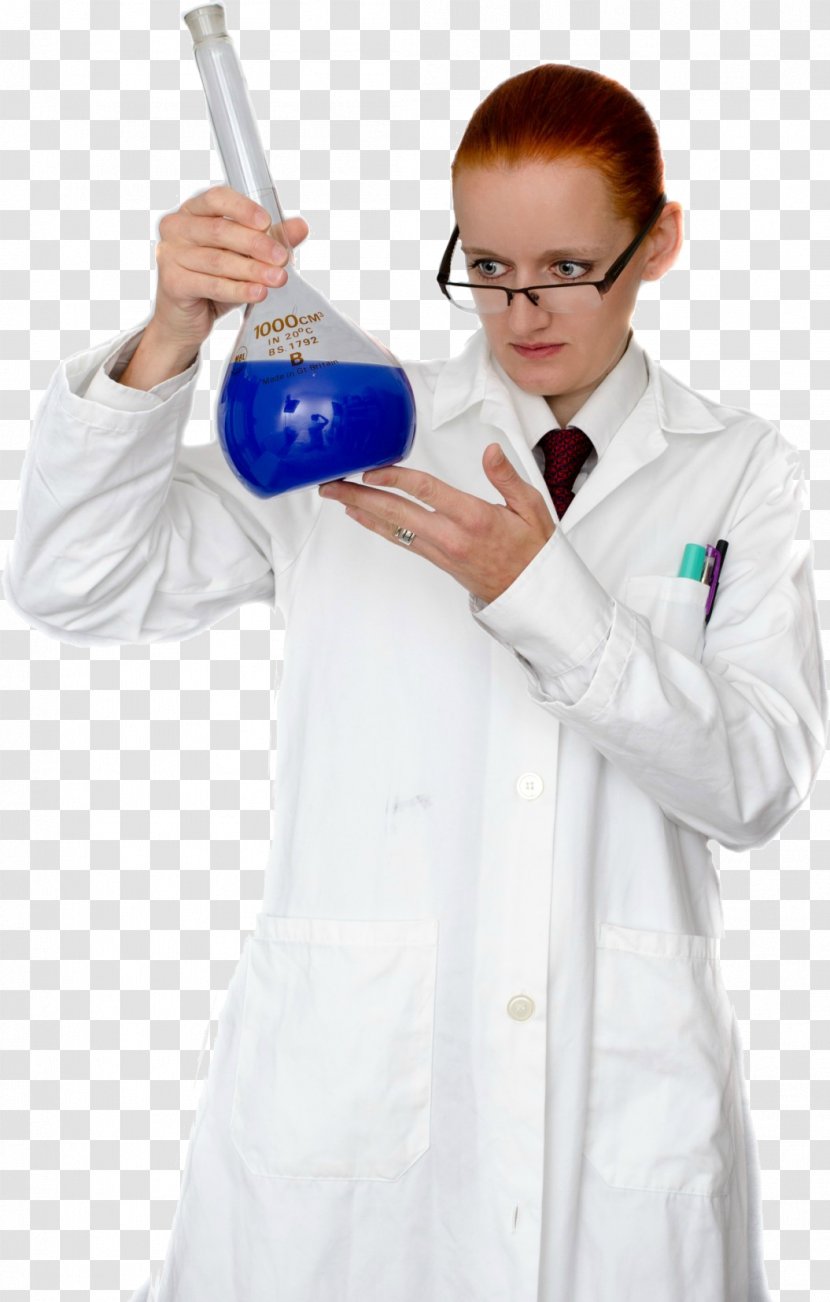 Laboratory Flasks Chemistry Coat - Scientist Transparent PNG