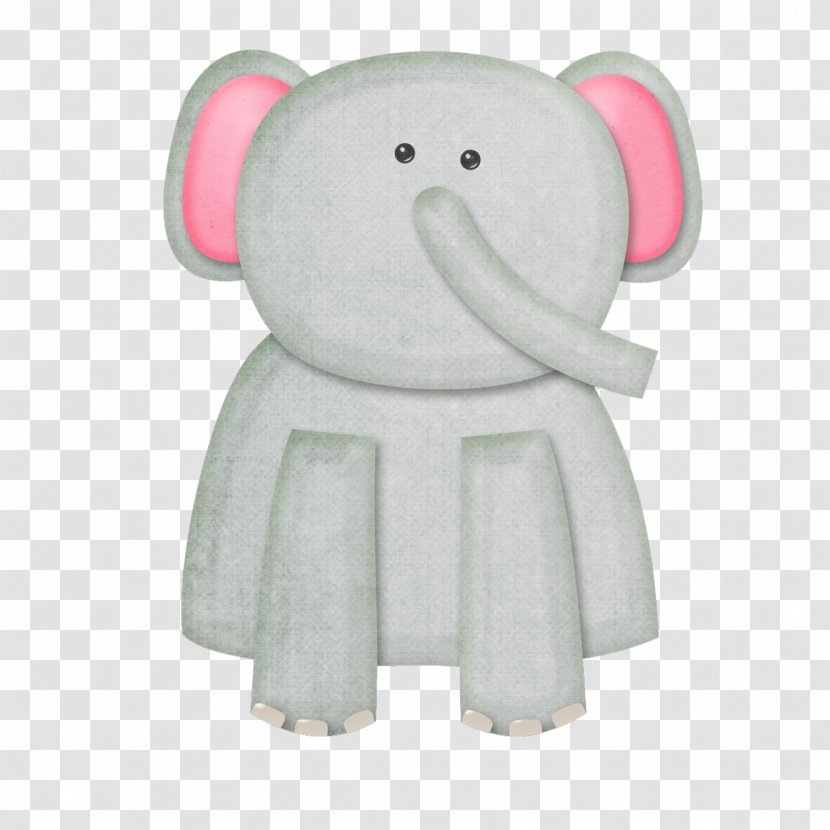 Elephant Textile Stuffed Toy - Elephants And Mammoths Transparent PNG