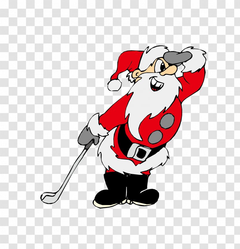 Santa Claus Golf Club Christmas Clip Art Transparent PNG